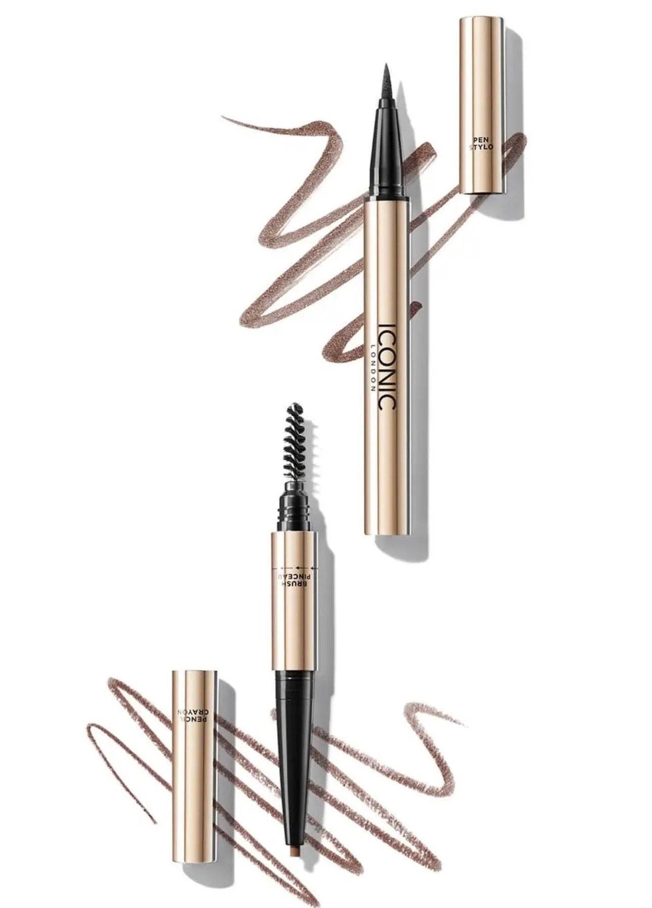 ICONIC LONDON Triple Precision Brow Definer – Chocolate Brown (0.9g)