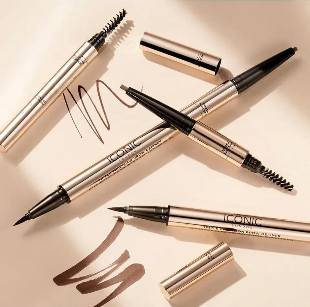 ICONIC LONDON Triple Precision Brow Definer – Chocolate Brown (0.9g)