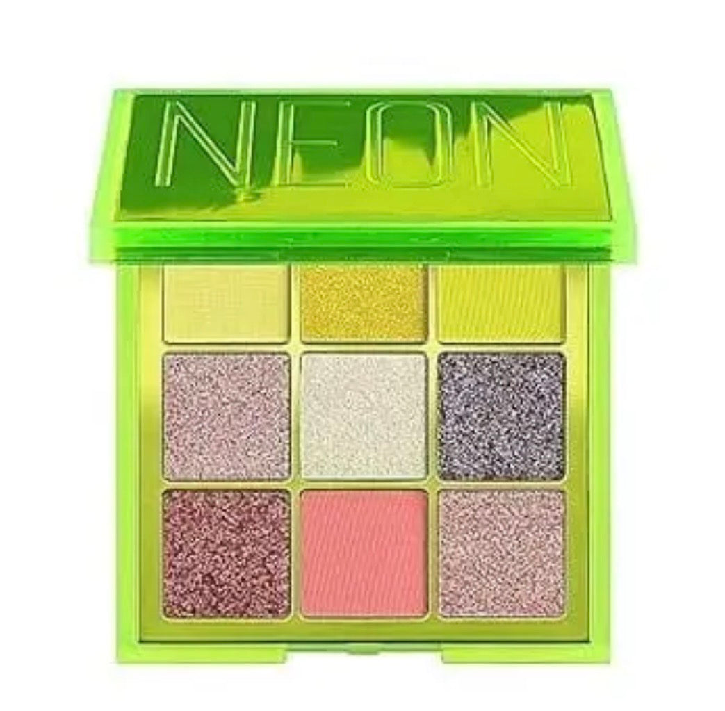 Huda Beauty Neon Obsessions Eye Shadow Palette | Neon Green,Standard Size 9 Color