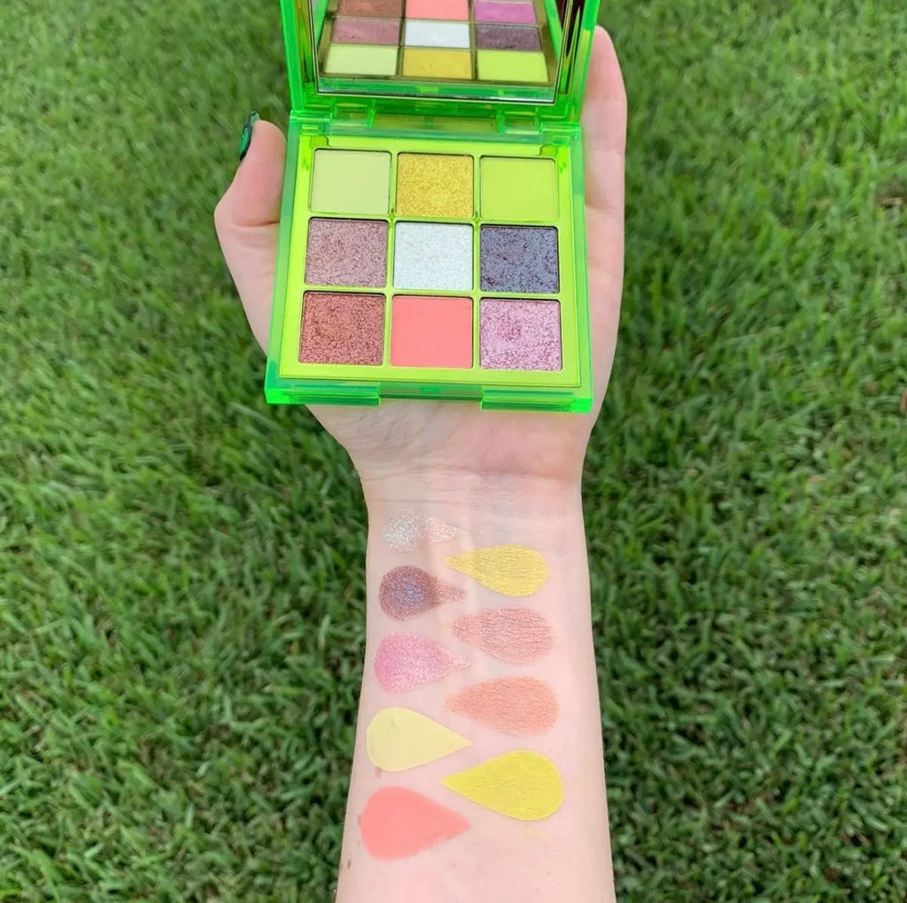 Huda Beauty Neon Obsessions Eye Shadow Palette | Neon Green,Standard Size 9 Color