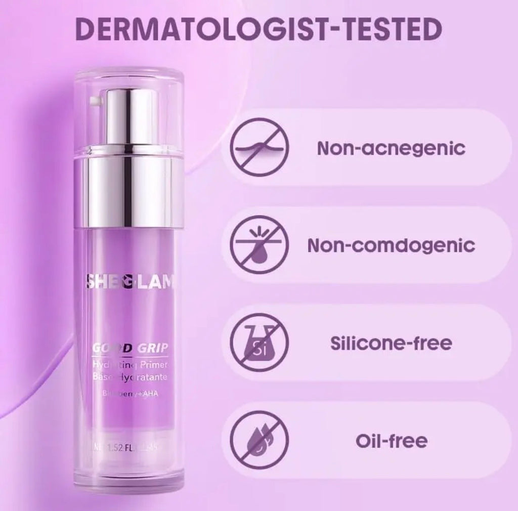Sheglam good grip hydrating primer Blueberry+AHA (Net Wt.45ml)