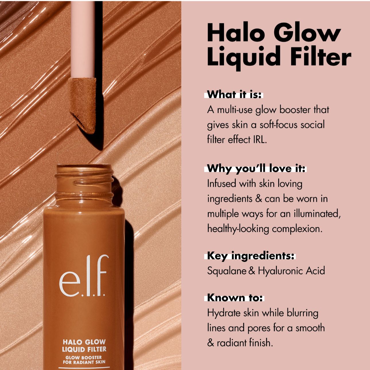 e.l.f. Cosmetics Halo Glow Liquid Filter – (31.5ml)