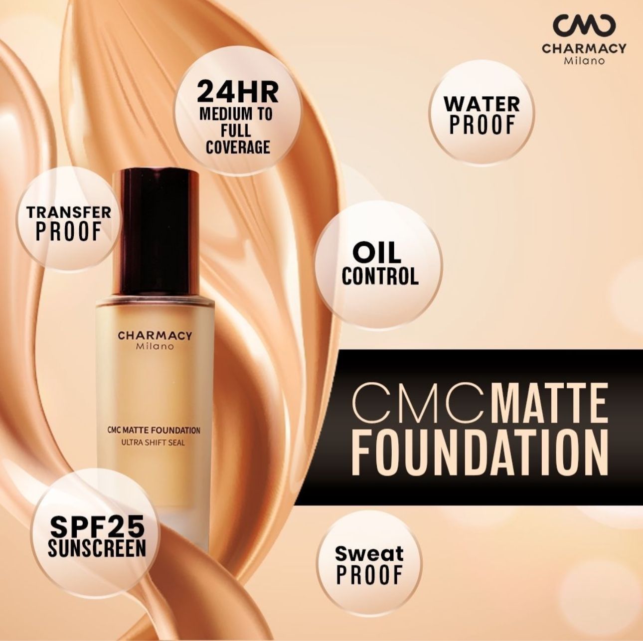 Charmacy Milano CMC Matte Foundation – (30ml)